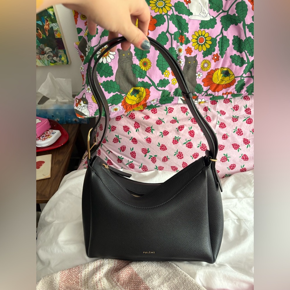 Polene Black Shoulder Bag